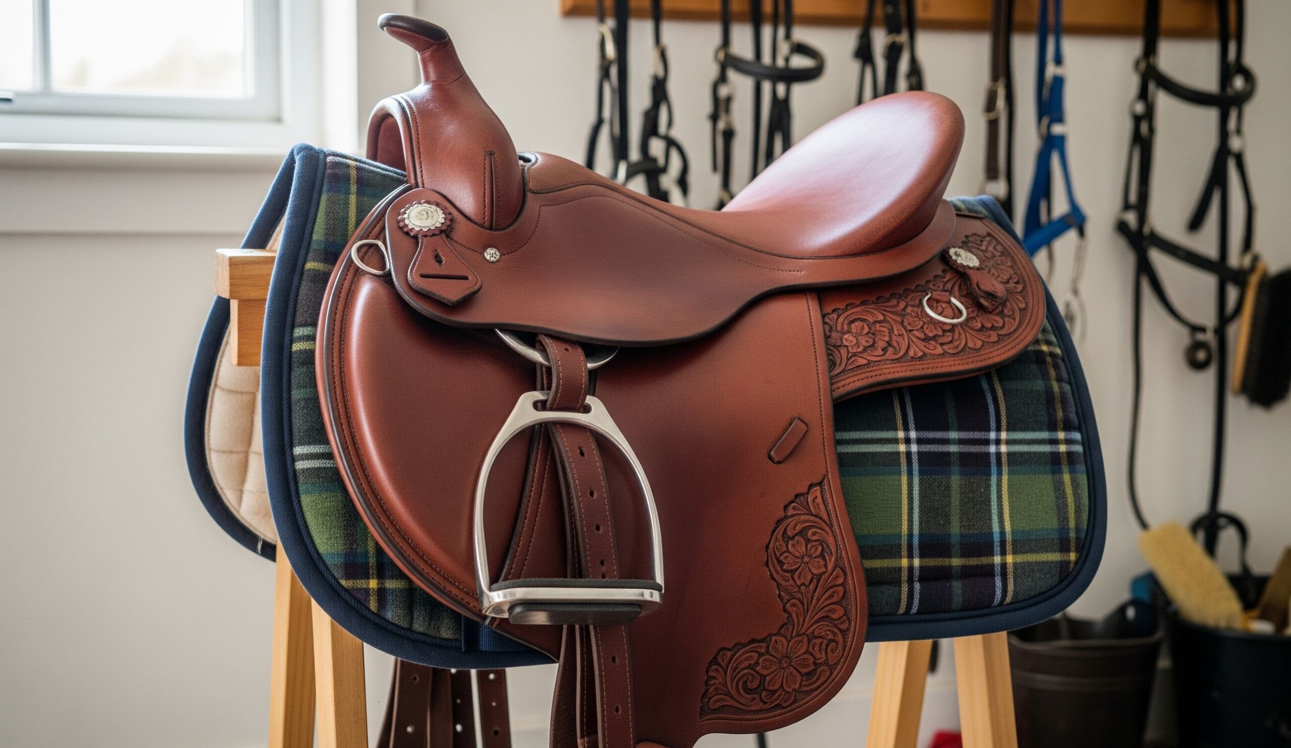 HILASON Synthétique Western Trail Show Selle avec Senegal